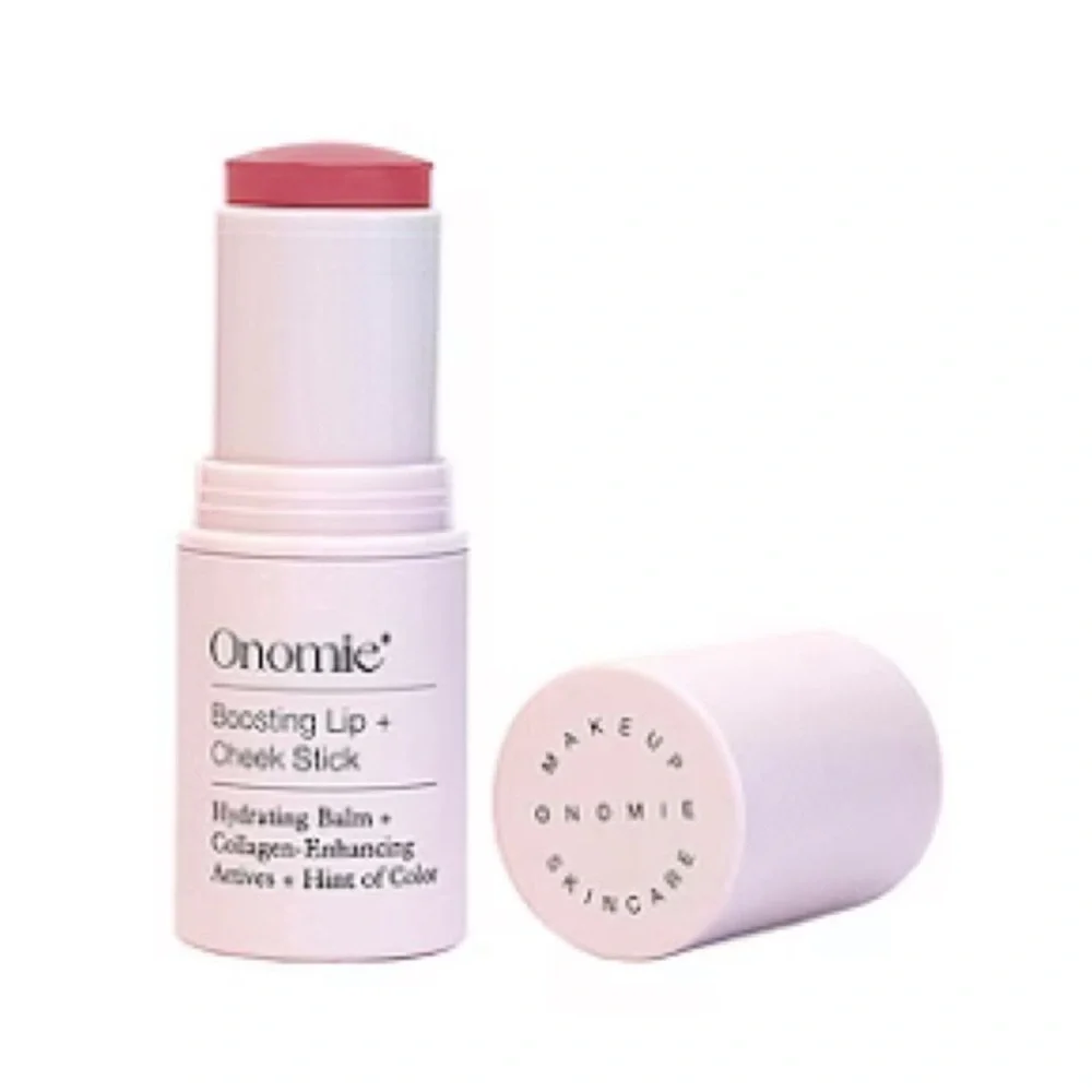 (BA1) ONOMIE Boosting Lip + Cheek Hydrating & Collagen Stick in‎ Caria Pink Nude